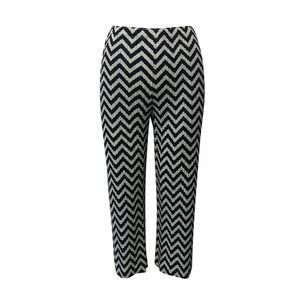 Pleats Please Zigzag Print Pants in Multicolor Polyester